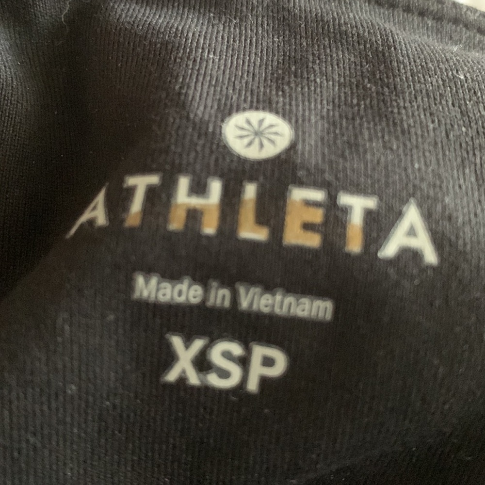 Athleta High Rise Gleam Tight Black Leggings Size XSP Pants style 153130 Perfect - Picture 8 of 9